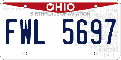 OH license plate FWL5697