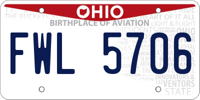 OH license plate FWL5706