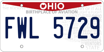 OH license plate FWL5729
