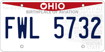 OH license plate FWL5732