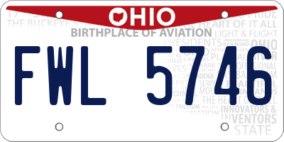 OH license plate FWL5746