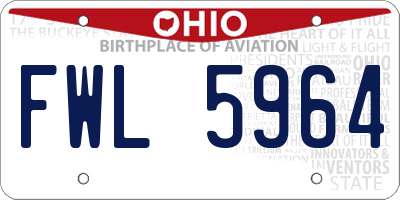 OH license plate FWL5964