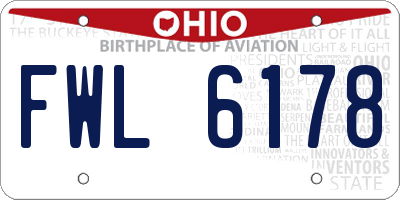 OH license plate FWL6178