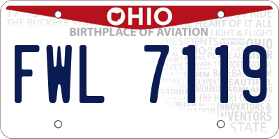 OH license plate FWL7119