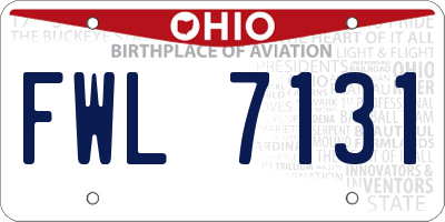 OH license plate FWL7131