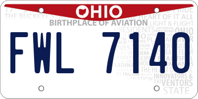 OH license plate FWL7140