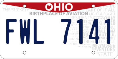 OH license plate FWL7141