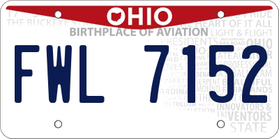 OH license plate FWL7152