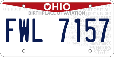 OH license plate FWL7157