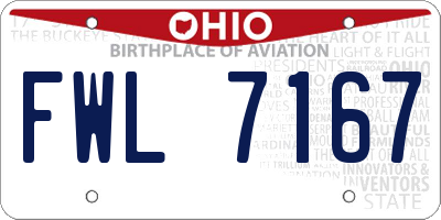 OH license plate FWL7167