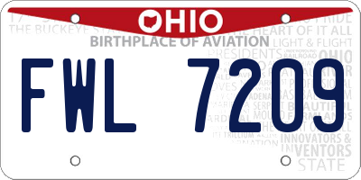 OH license plate FWL7209