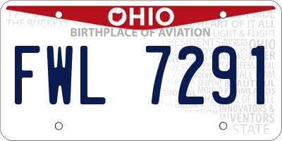 OH license plate FWL7291