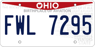 OH license plate FWL7295