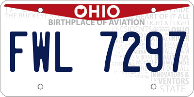 OH license plate FWL7297