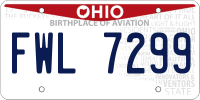 OH license plate FWL7299
