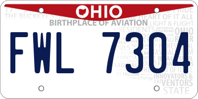 OH license plate FWL7304