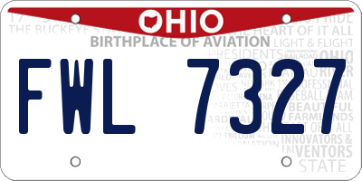 OH license plate FWL7327