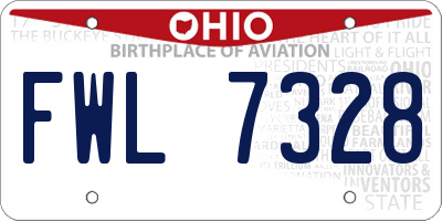 OH license plate FWL7328