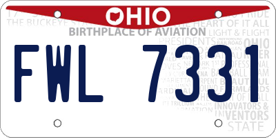 OH license plate FWL7331