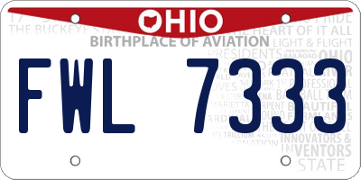 OH license plate FWL7333