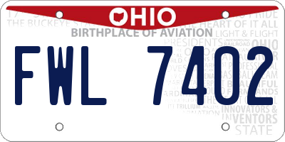 OH license plate FWL7402