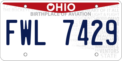 OH license plate FWL7429