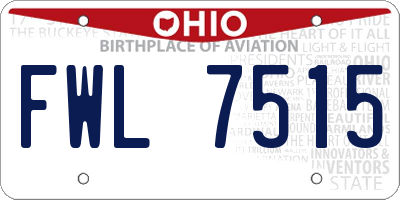 OH license plate FWL7515