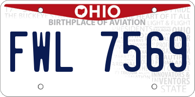 OH license plate FWL7569