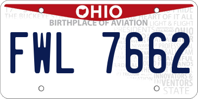 OH license plate FWL7662