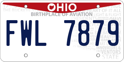 OH license plate FWL7879