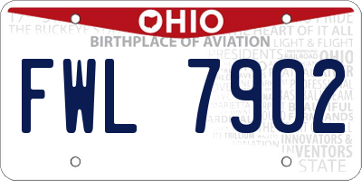 OH license plate FWL7902