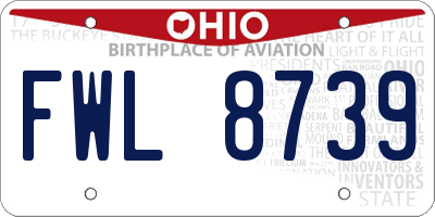 OH license plate FWL8739