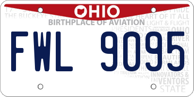OH license plate FWL9095
