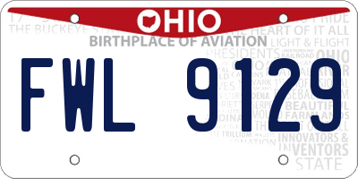 OH license plate FWL9129