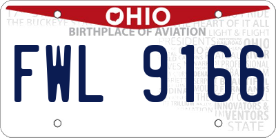 OH license plate FWL9166