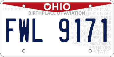 OH license plate FWL9171