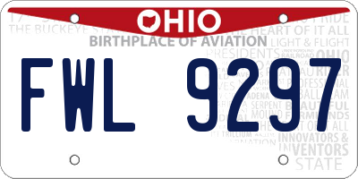 OH license plate FWL9297