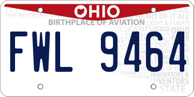 OH license plate FWL9464