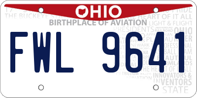 OH license plate FWL9641