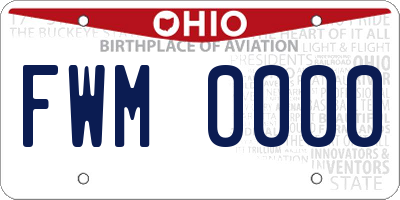 OH license plate FWM0000