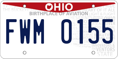 OH license plate FWM0155