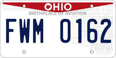 OH license plate FWM0162