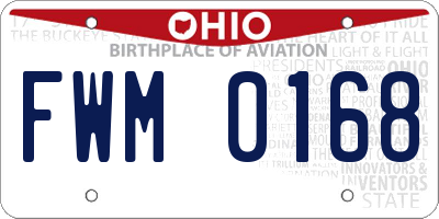 OH license plate FWM0168
