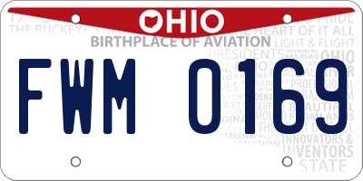 OH license plate FWM0169