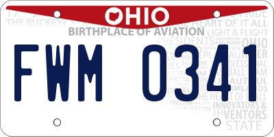 OH license plate FWM0341