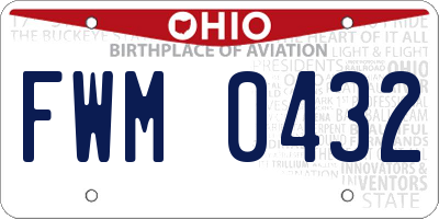 OH license plate FWM0432