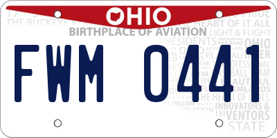 OH license plate FWM0441