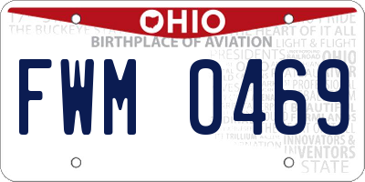 OH license plate FWM0469