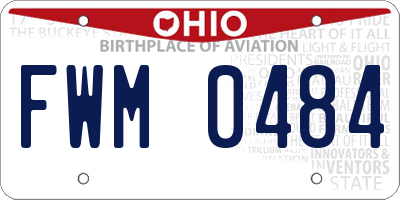 OH license plate FWM0484