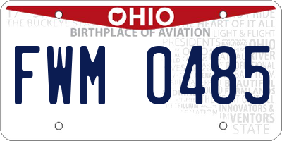 OH license plate FWM0485